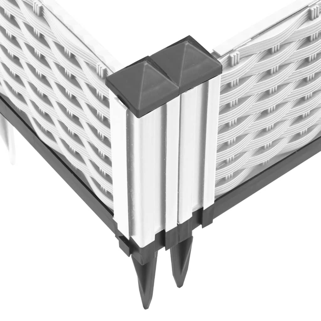 Pflanzkasten mit Erdspießen Schwarz 42,5x42,5x28,5 cm PP