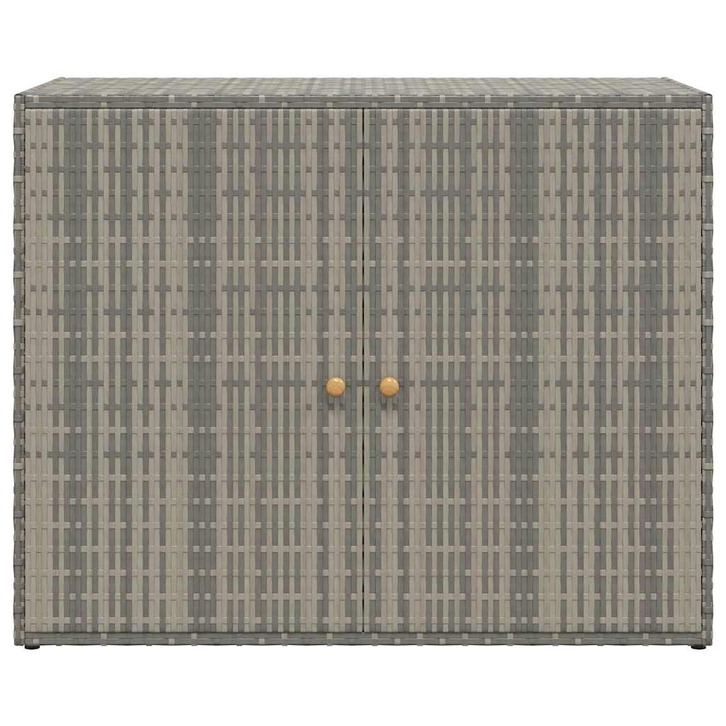 Gartenschrank Schwarz 100 x 55,5 x 80 cm Poly Rattan