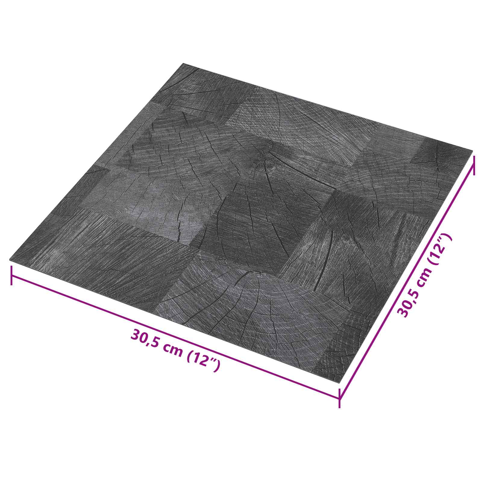 Selbstklebende Bodenplanken 30,5 x 30,5 cm 20 pcs PVC Betongrau