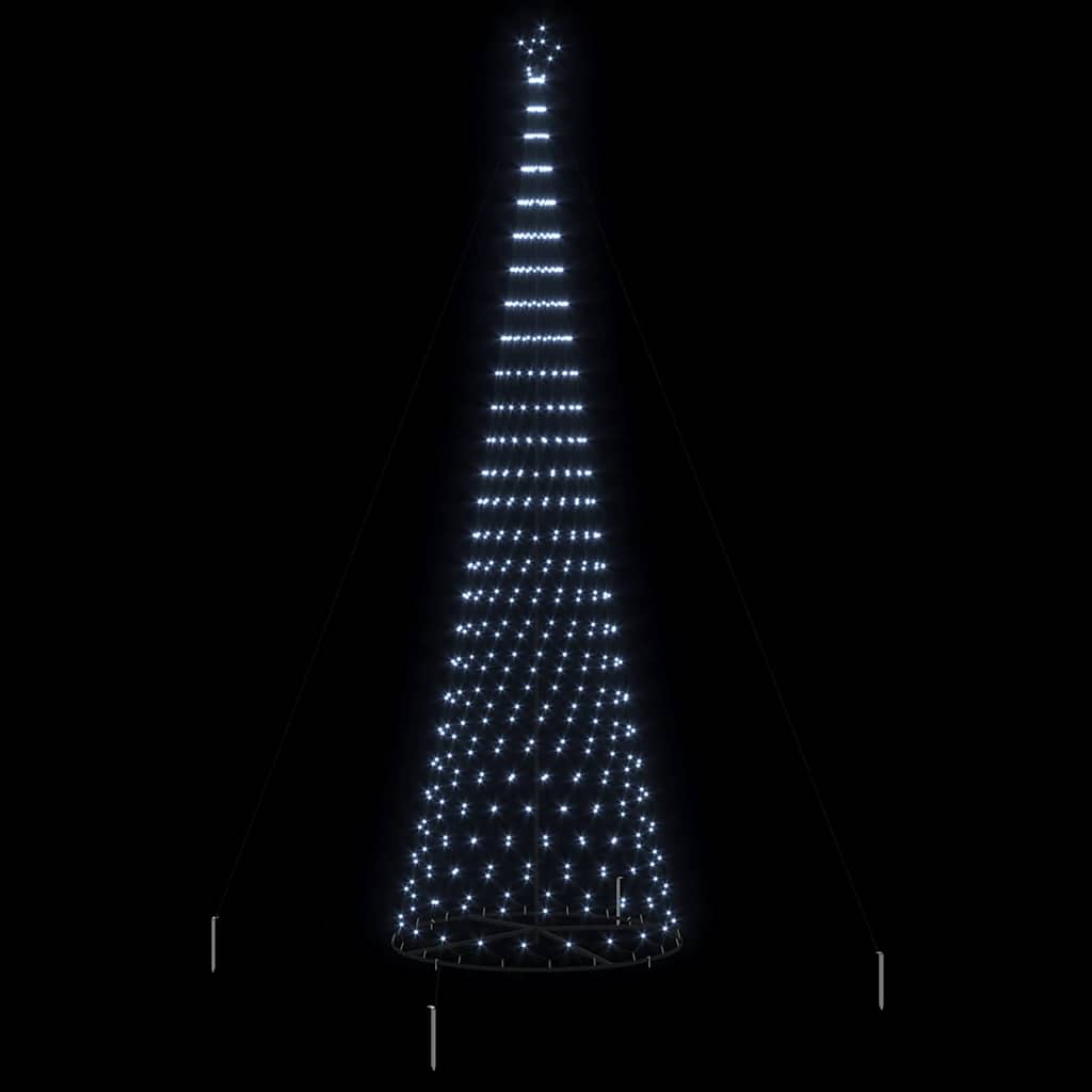 LED-Weihnachtsbaum mit 230 LEDs Mehrfarbig 184,5 cm Metall
