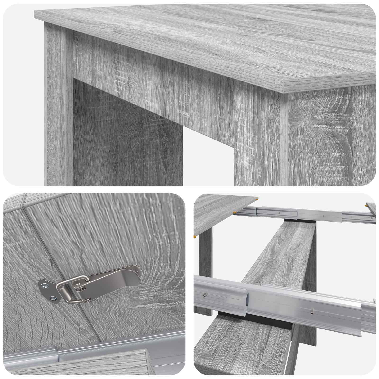 Esstisch 180 x 85 x 75 cm Holzwerkstoff Schwarze Eiche