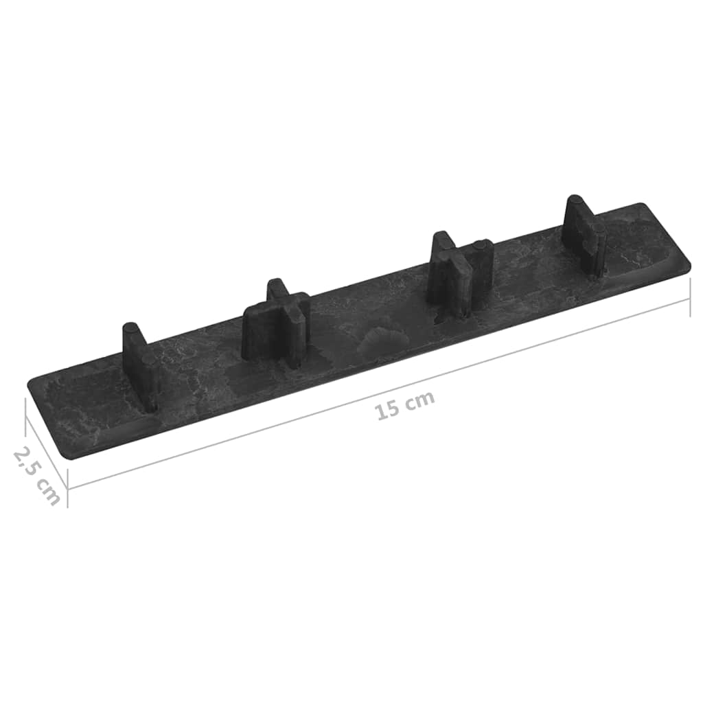 Endkappen für Terrassendielen 10 Stk. Braun Kunststoff