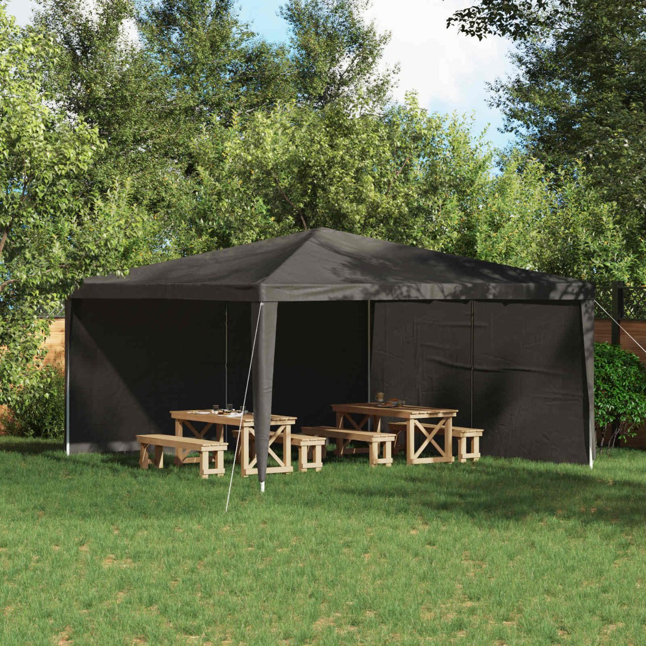 Party Zelt Seitenteil 2 pcs Rot 300 x 195 cm PE und Stahl