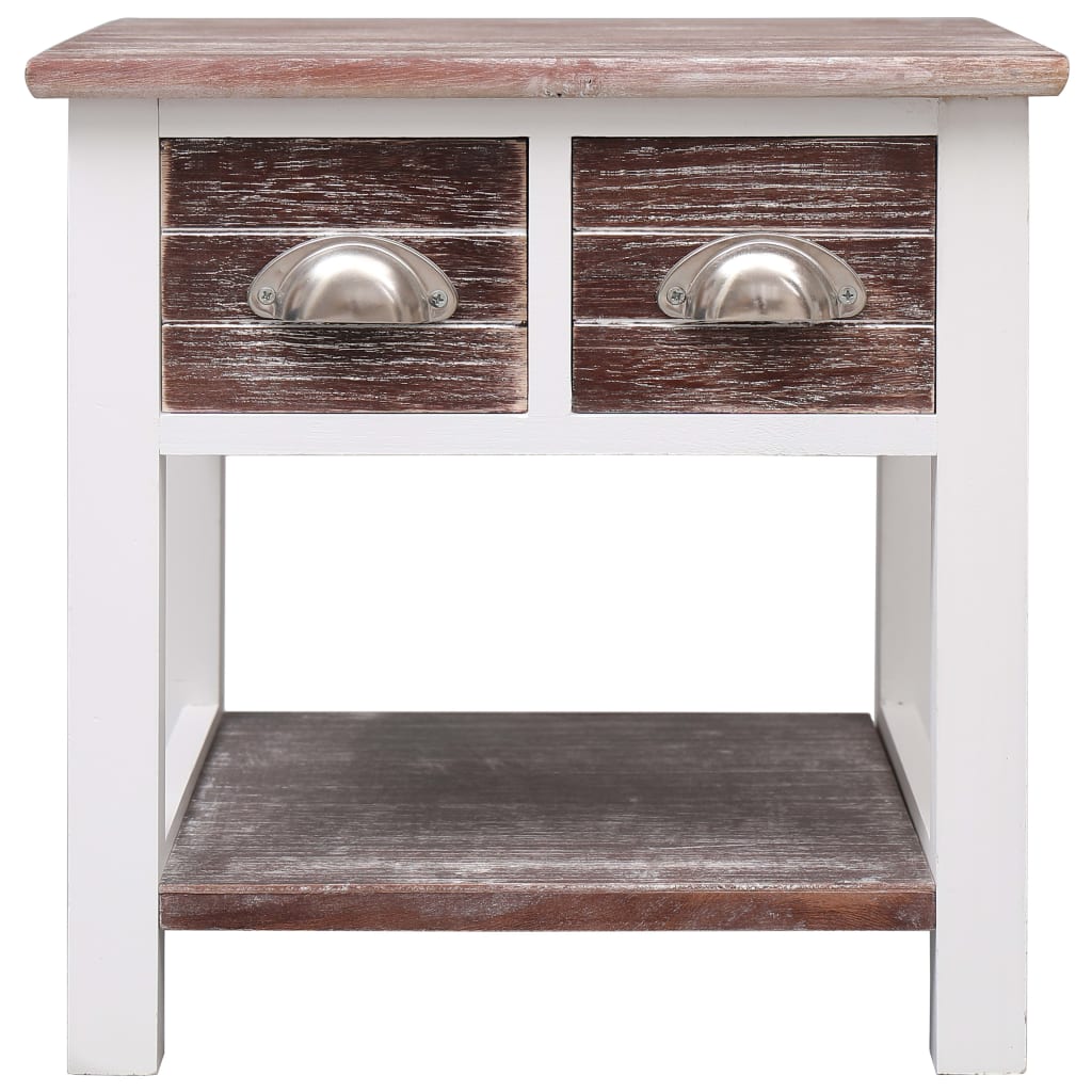 Beistelltisch Grau 40x40x40 cm Paulownia Holz