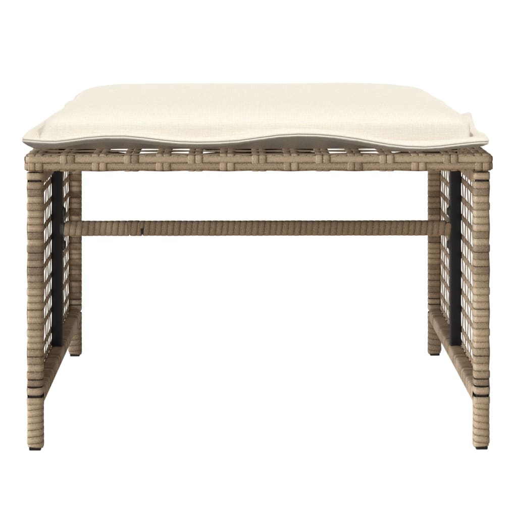 4-tlg. Garten-Sofagarnitur mit Kissen Schwarz Poly Rattan Glas
