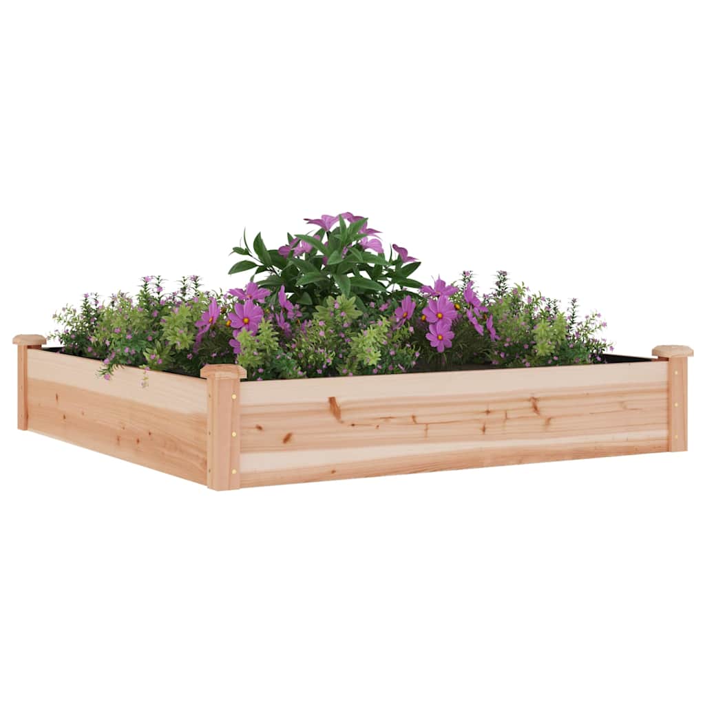 Hochbeet mit Einsatz Grau 120x45x25 cm Massivholz Tanne