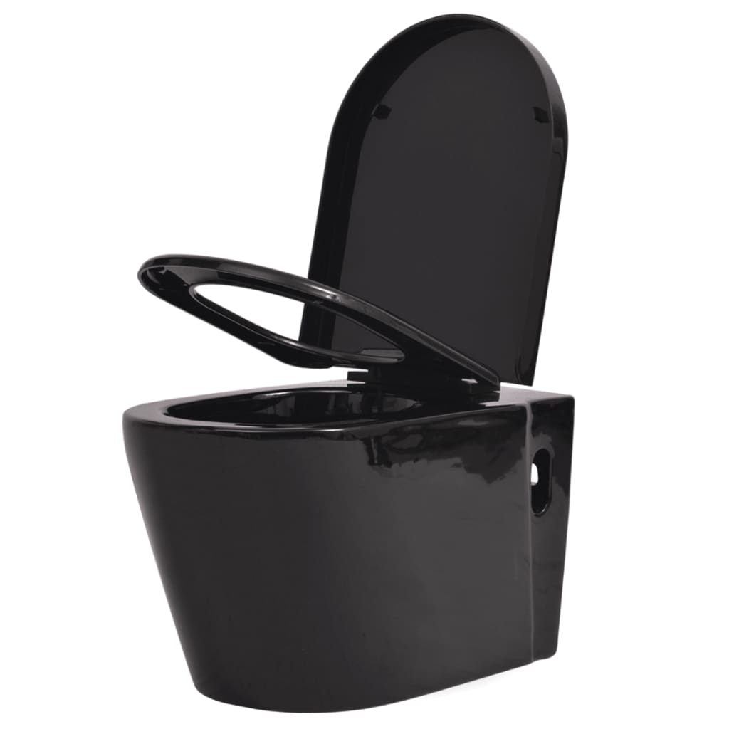 Wandmontierte Toilette Keramik Weiß