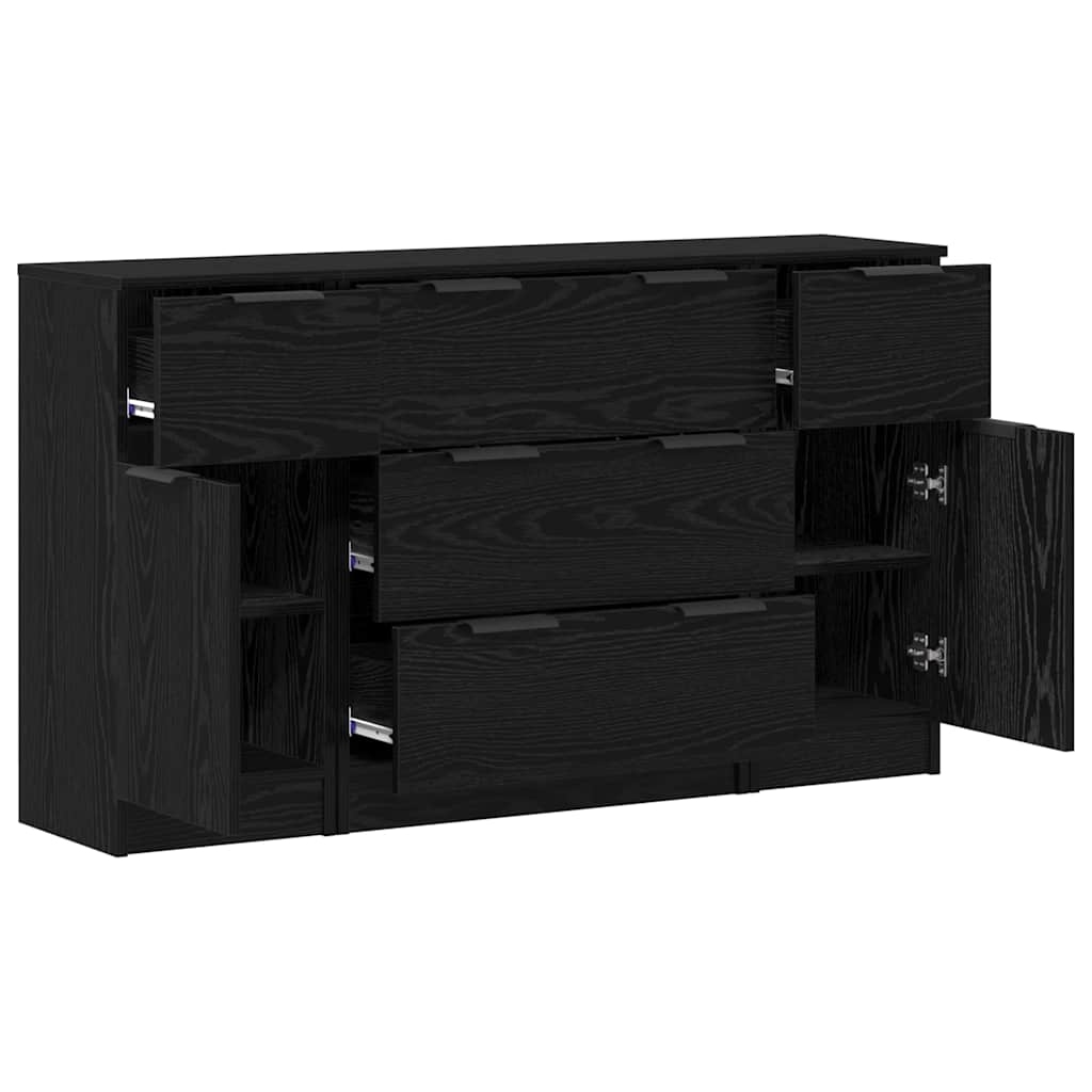 3-tlg. Sideboard-Set Weiß Holzwerkstoff