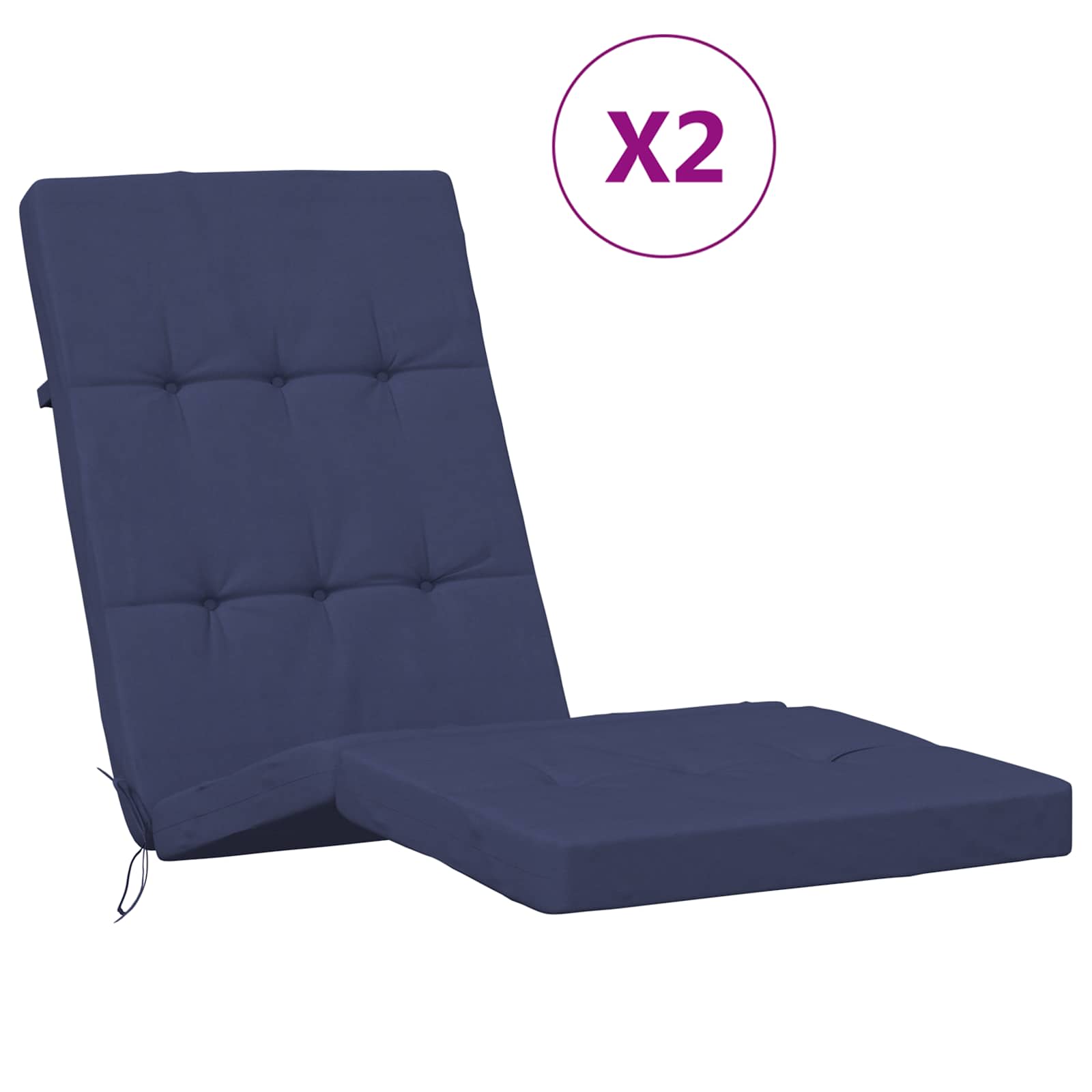 Liegestuhl-Auflagen 2 Stk. Creme Oxford-Gewebe
