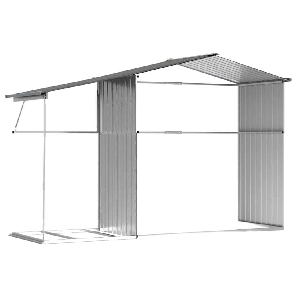 Gerätehaus Grün 277x192,5x179 cm Verzinkter Stahl