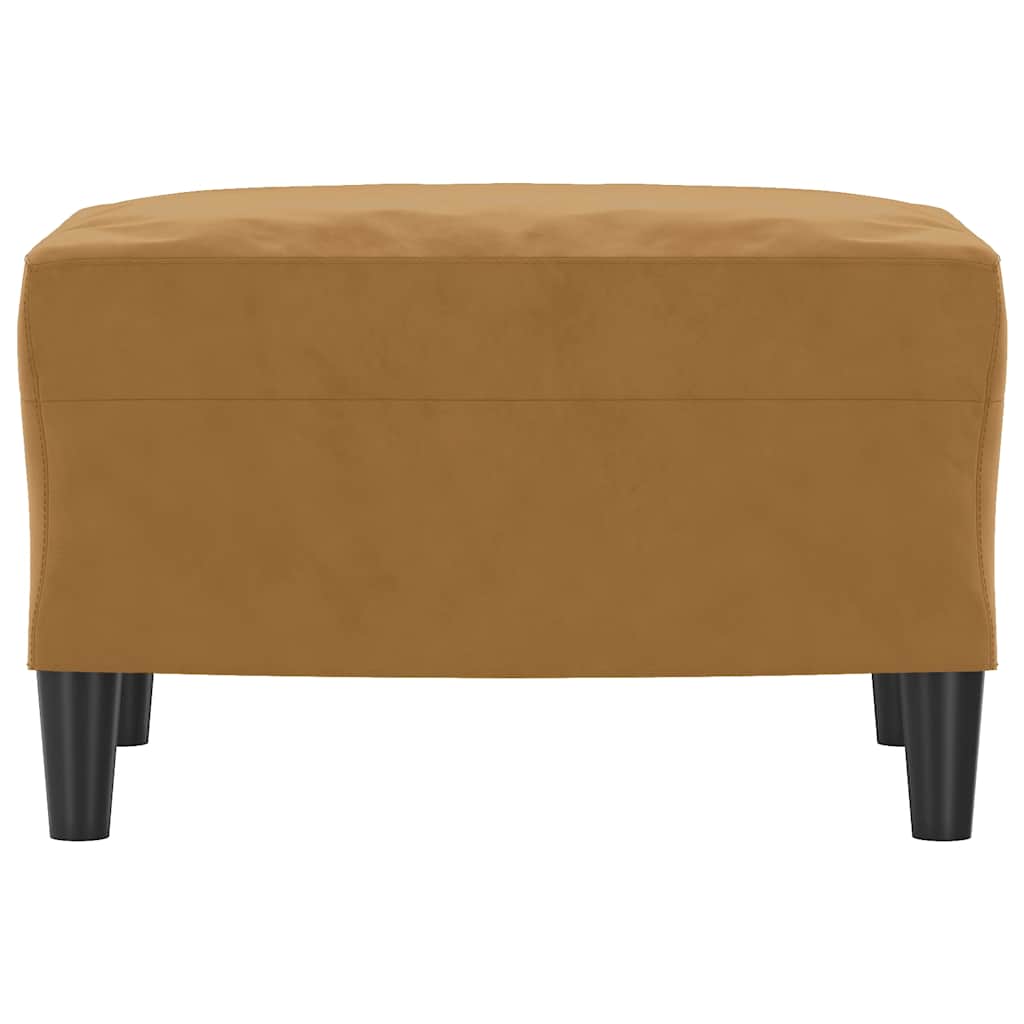 Fußhocker Hellgrau 60x50x41 cm Samt