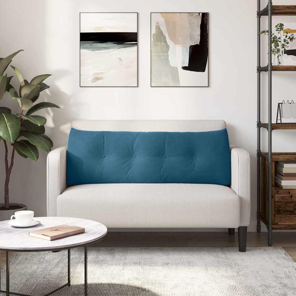 Rückenkissen Blau 45 x 24 x 50 cm Samt