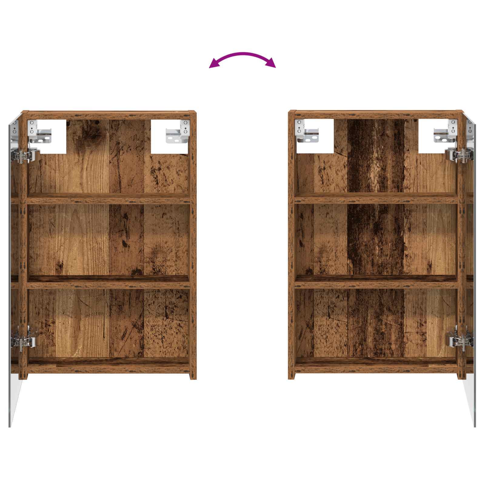 Badezimmerschrank-Set 3 pcs 80 x 10,5 x 50 cm Holzwerkstoff
