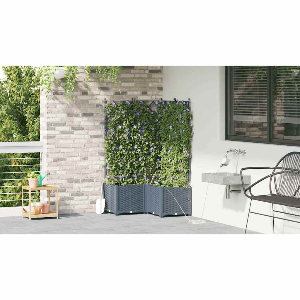 Garten-Pflanzgefäß 4 Stk. Braun 160 x 40 x 22 cm PP