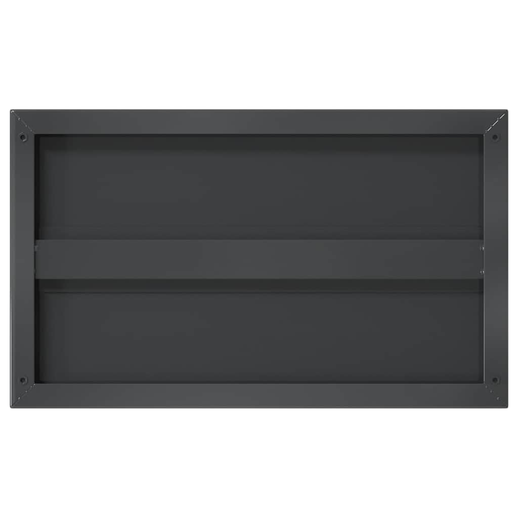 Wandregale 2 Stk. 100x40 cm Silbern Edelstahl