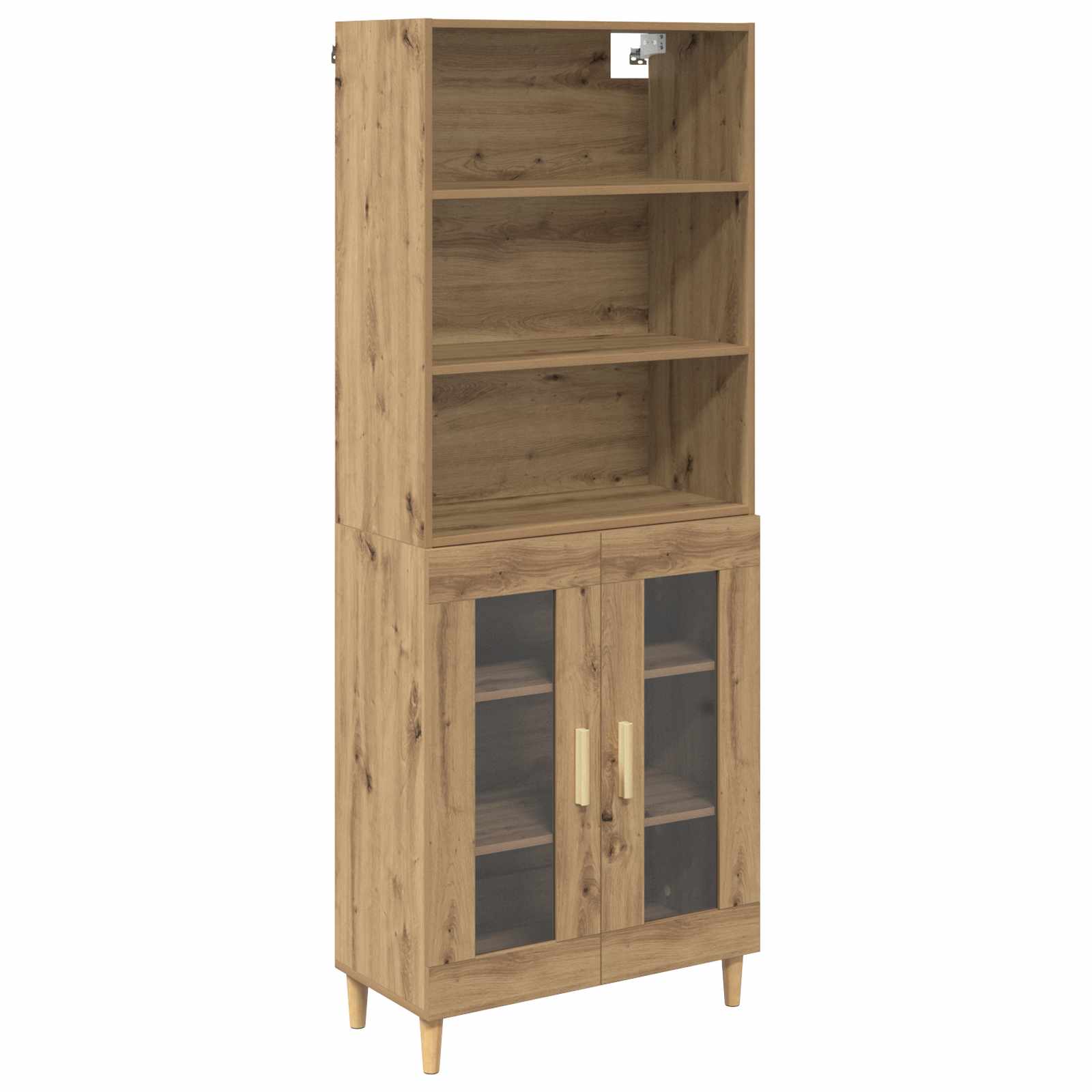 Highboard Altholz 69,5 x 32,5 x 180 cm Holzwerkstoff