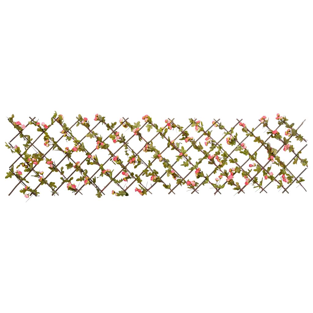Rankgitter mit Künstlichem Efeu Erweiterbar Dunkelrosa 180x20cm