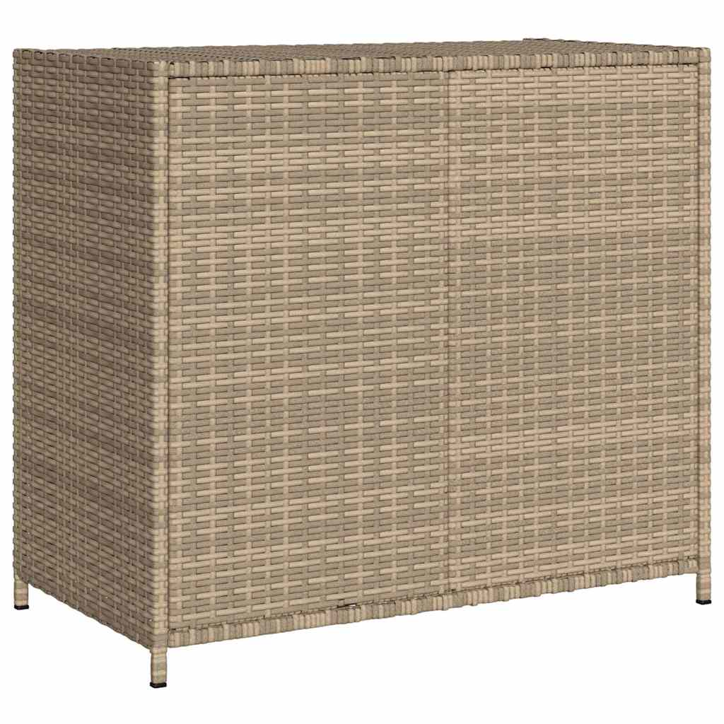 Gartenschrank Schwarz 83x45x76 cm Poly Rattan