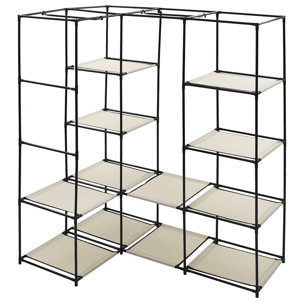 Eckkleiderschrank Schwarz 130 x 87 x 169 cm