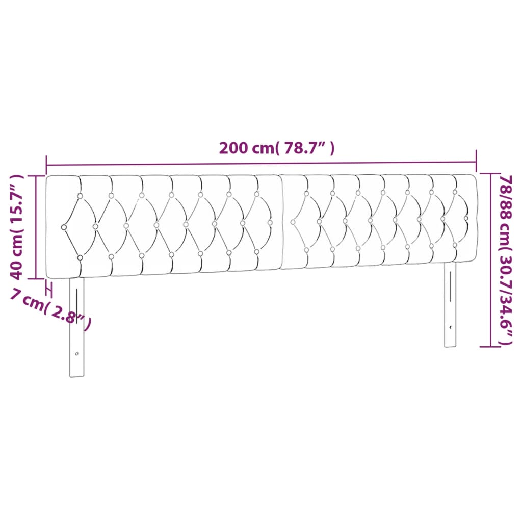 Kopfteil Hellgrau 80x7x118/128 cm Samt