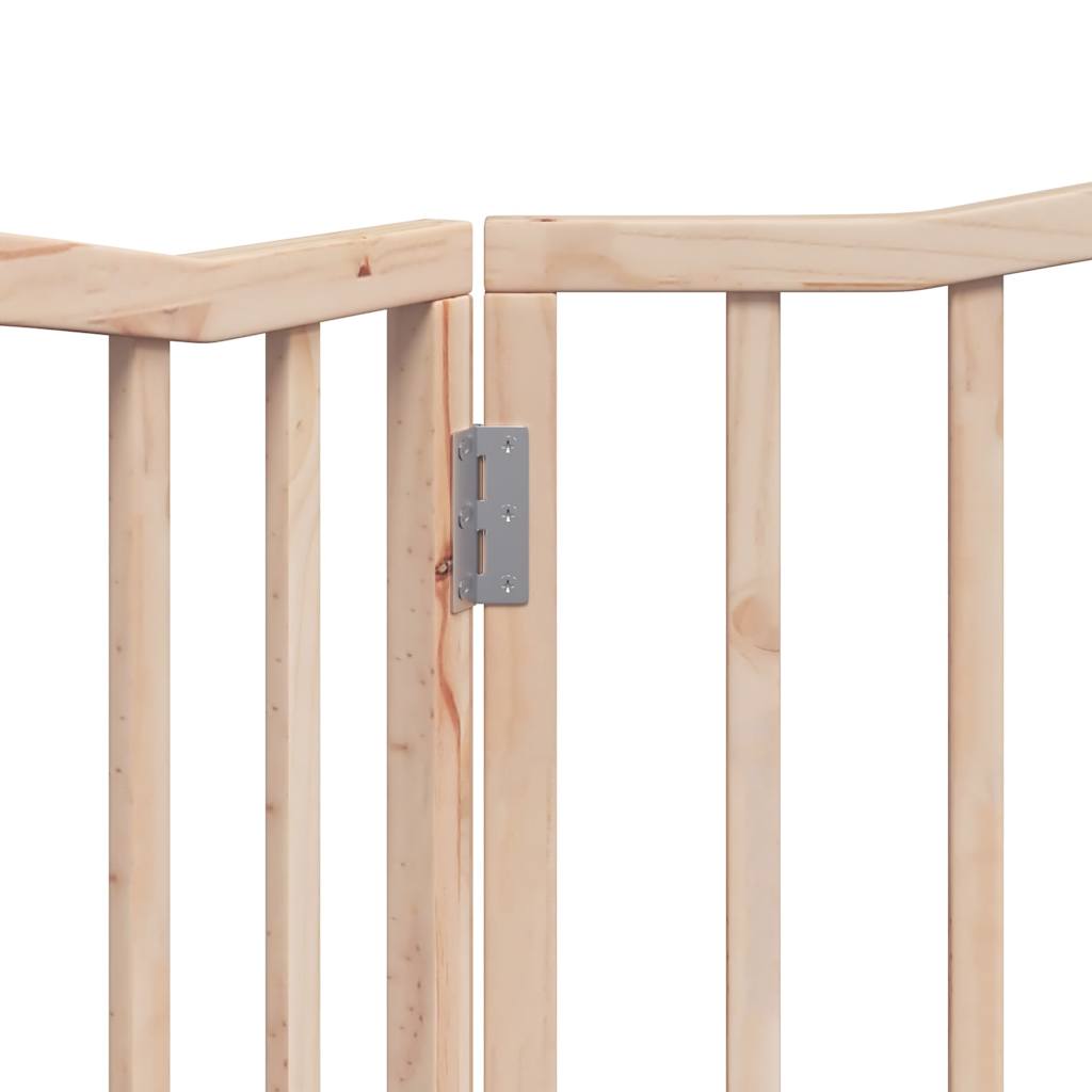 3-tlg. Hundetor Faltbar 150 cm Pappelholz
