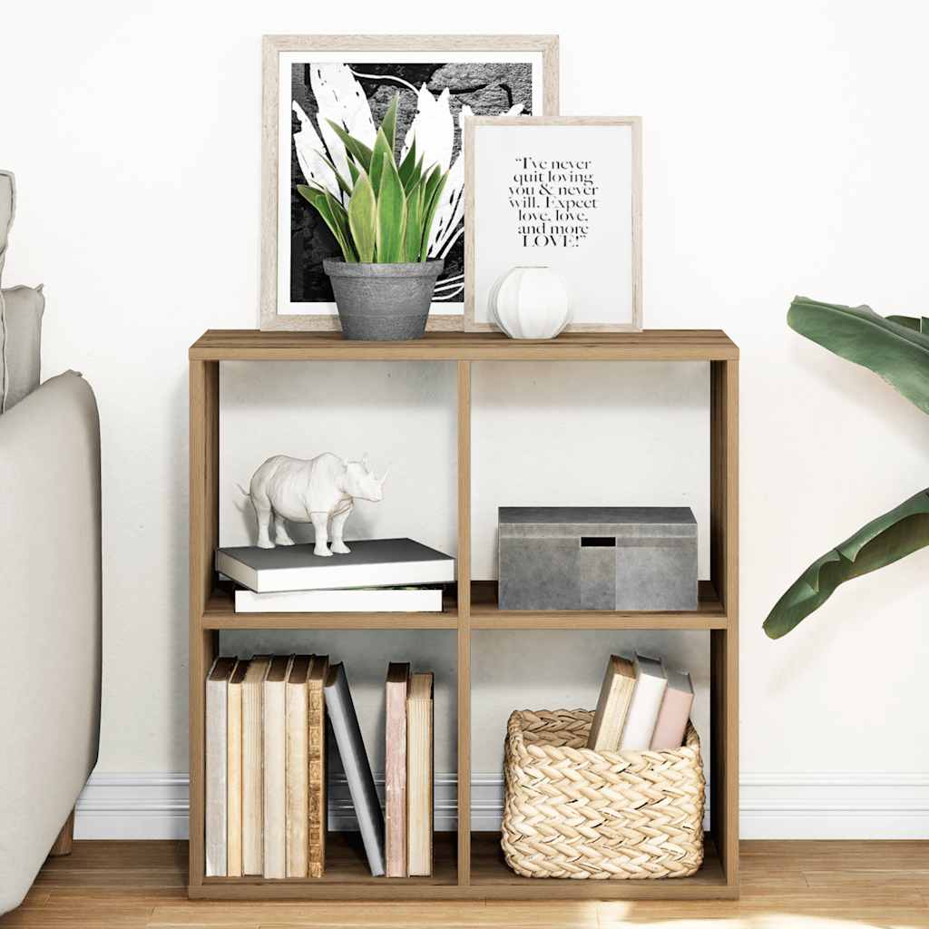 Bücherregal Weiß 137,5x29x137,5 cm Holzwerkstoff