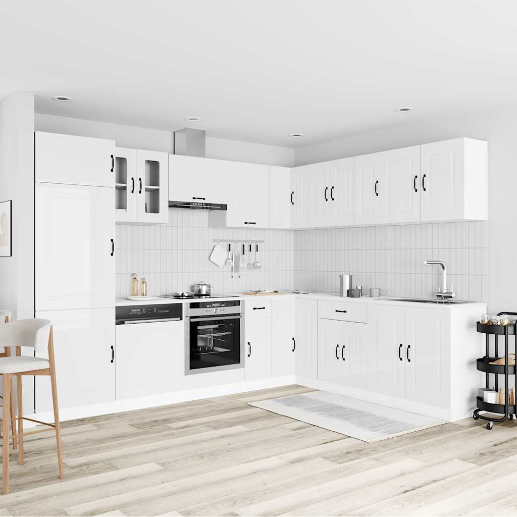 14-tlg. Küchenschrank-Set Kalmar Weiß Holzwerkstoff