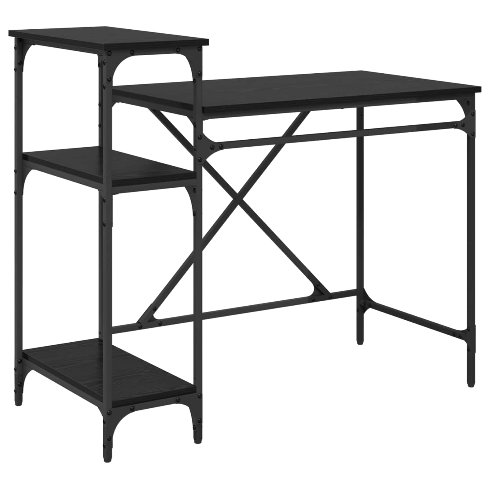 Schreibtisch mit Regal Sonoma-Eiche 135x50x90 cm Holzwerkstoff