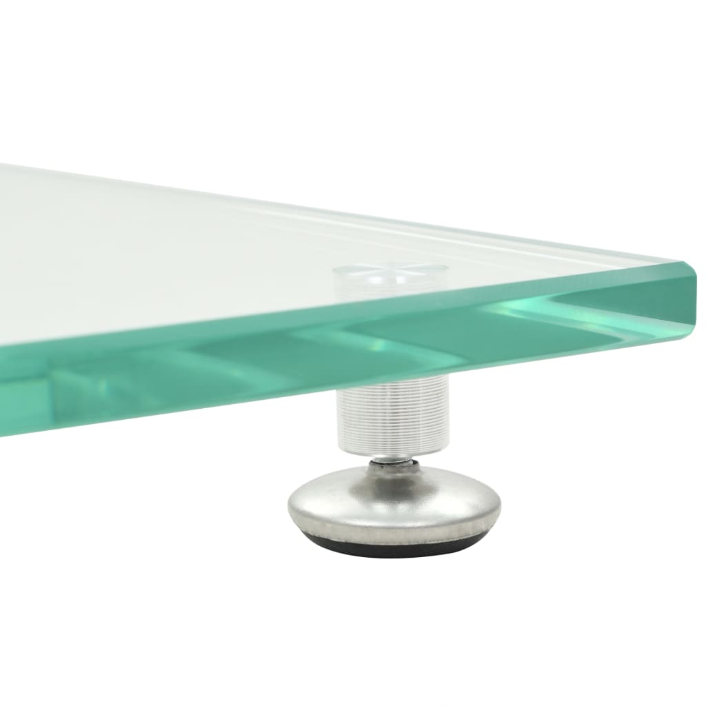 Lautsprecherständer 2 Stk. Doppelsäulen-Design Hartglas Schwarz