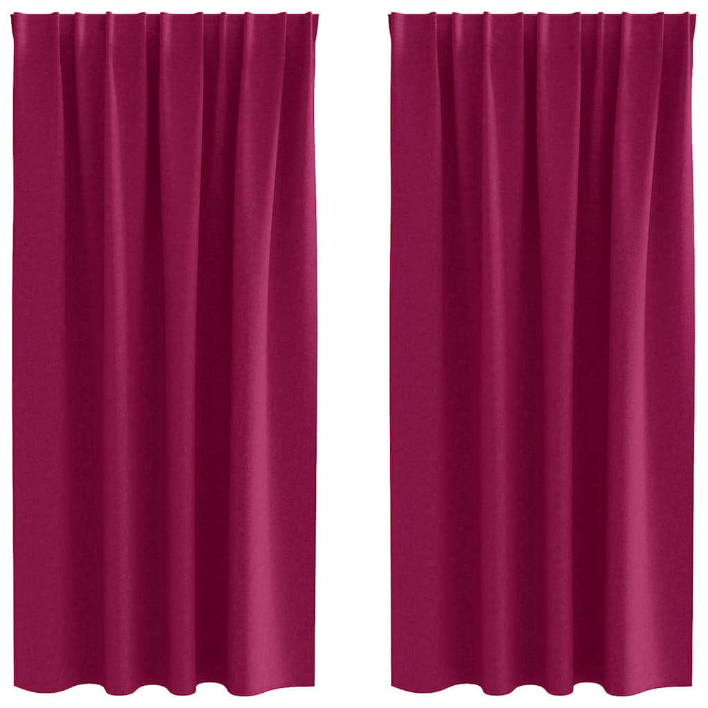 Verdunkelungs-Vorhänge mit Ringen 2 pcs Beige 140 x 140 cm