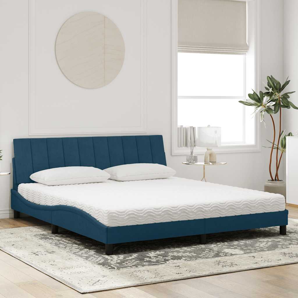Bett mit Matratze "Hanko" Hellgrau 80x200 cm Samt