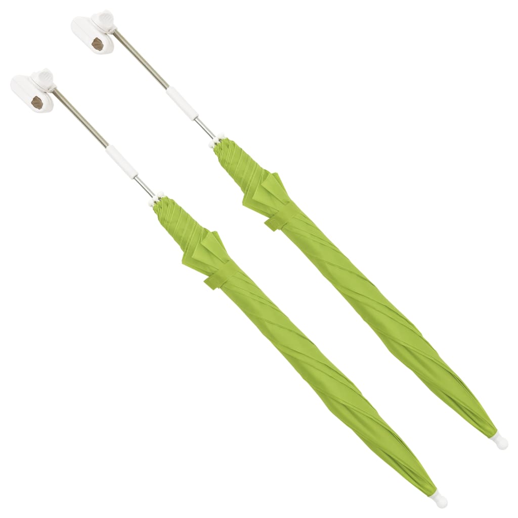 Sonnenschirm mit Klemme 2 pcs Feuersteinrot Ø 105 x 86 cm