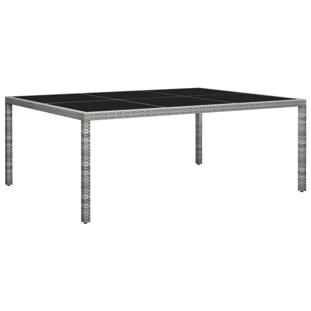 Garten-Esstisch Braun 200x150x74 cm Poly Rattan