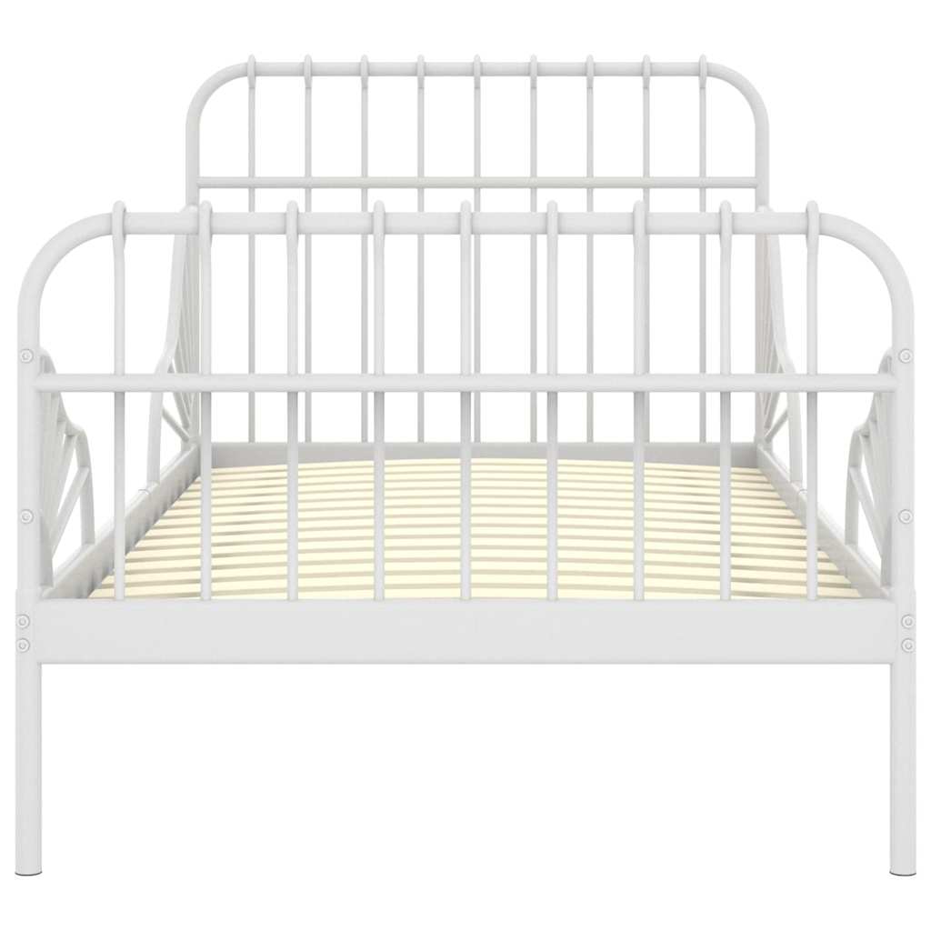 Ausziehbett Schwarz Metall 80x130/200 cm