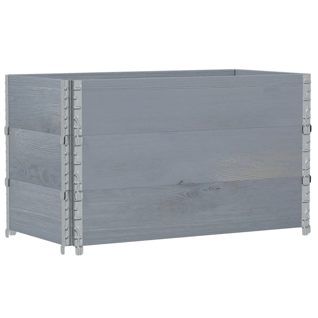 Pflanzkasten Grau 150x100 cm Massivholz Kiefer