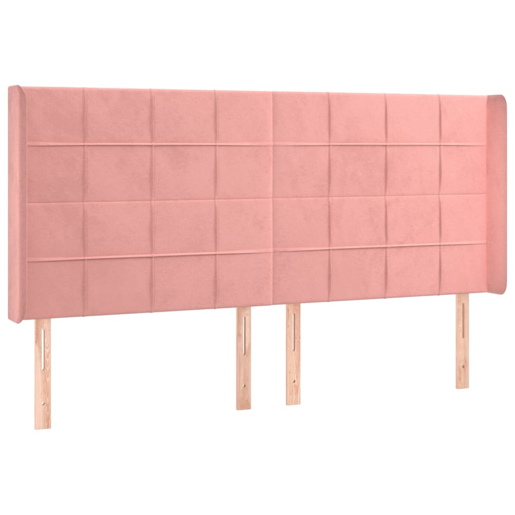 Kopfteil mit Ohren Dunkelblau 93x16x78/88 cm Samt