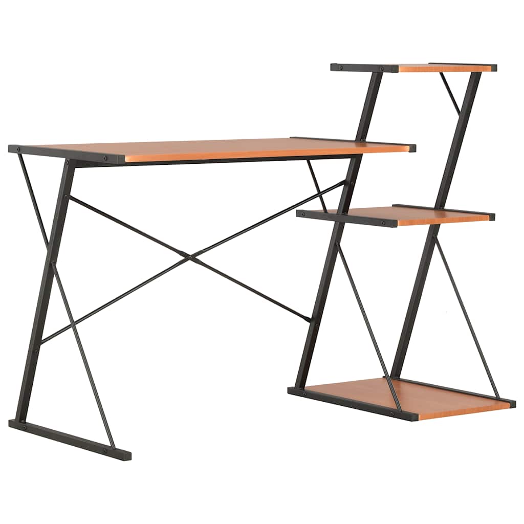Schreibtisch mit Regal Weiß 116×50×93 cm