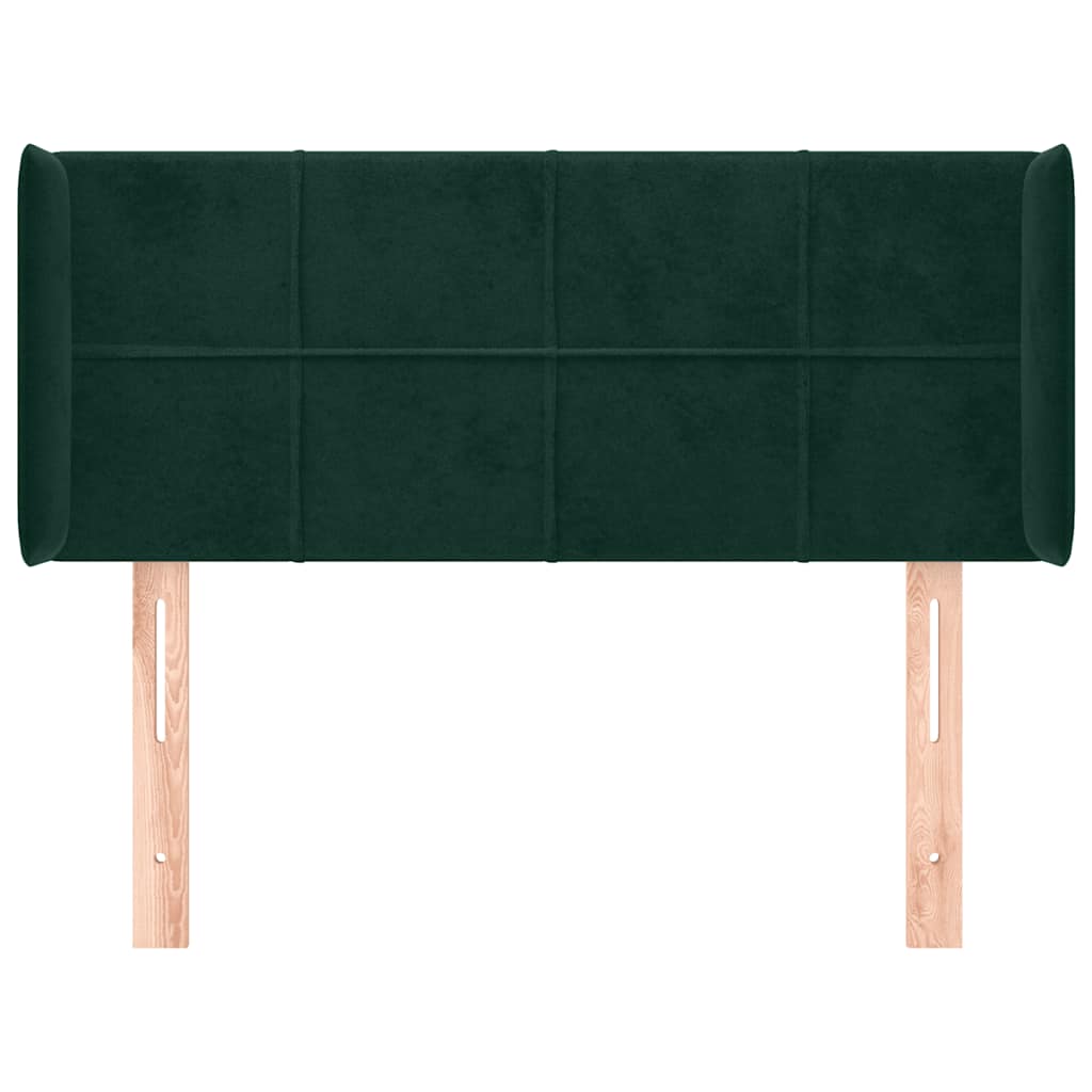 Kopfteil mit Ohren Dunkelblau 93x16x78/88 cm Samt