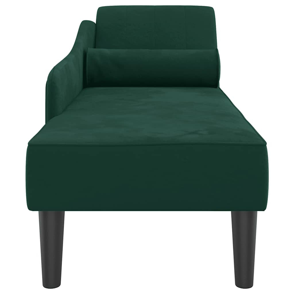 Chaiselongue mit Kissen Rosa Samt