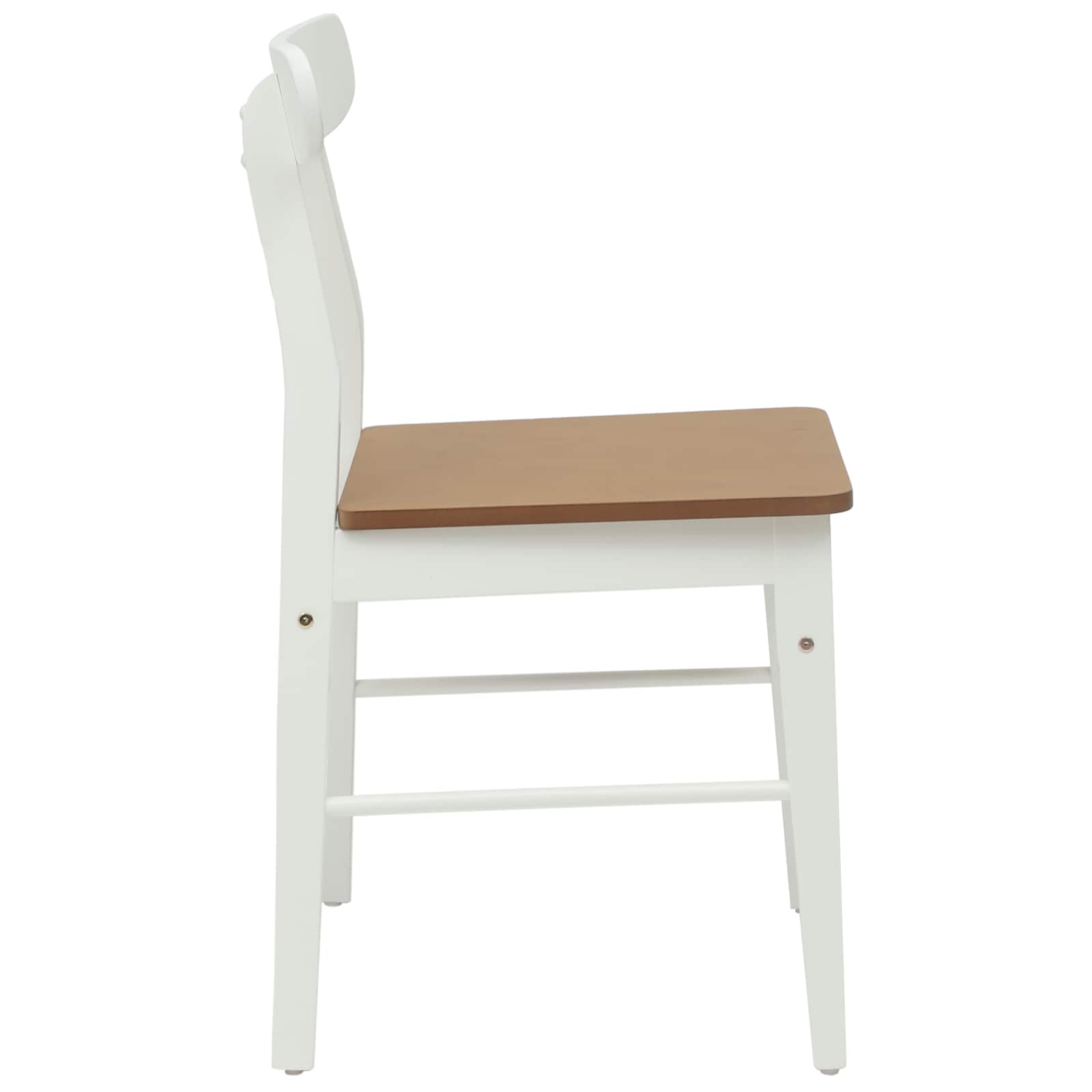 Esszimmerstuhl 2 pcs Dunkelbraun, Hell Massives Gummiholz