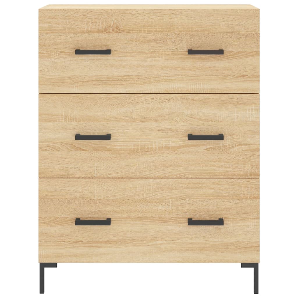 Highboard Hochglanz-Weiß 69,5x34x180 cm Holzwerkstoff