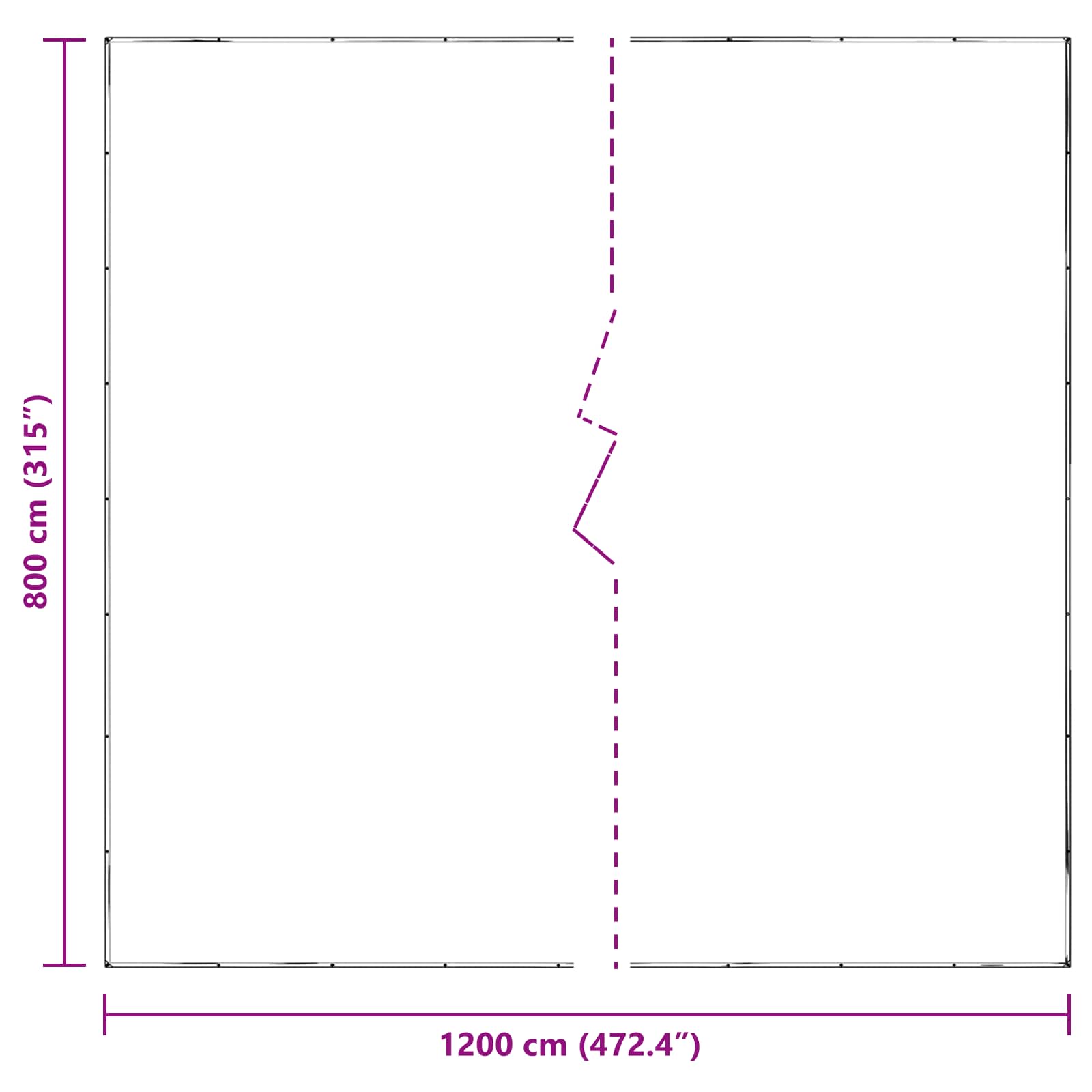 Pflanzenabdeckung mit Ösen 1x3 m Polyethylen