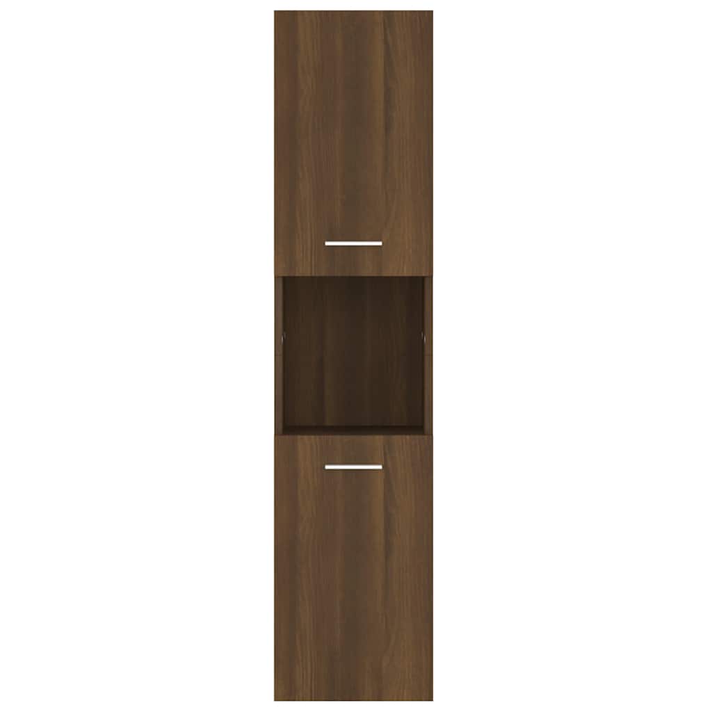 Badezimmerschrank Weiß 30x30x130 cm Holzwerkstoff