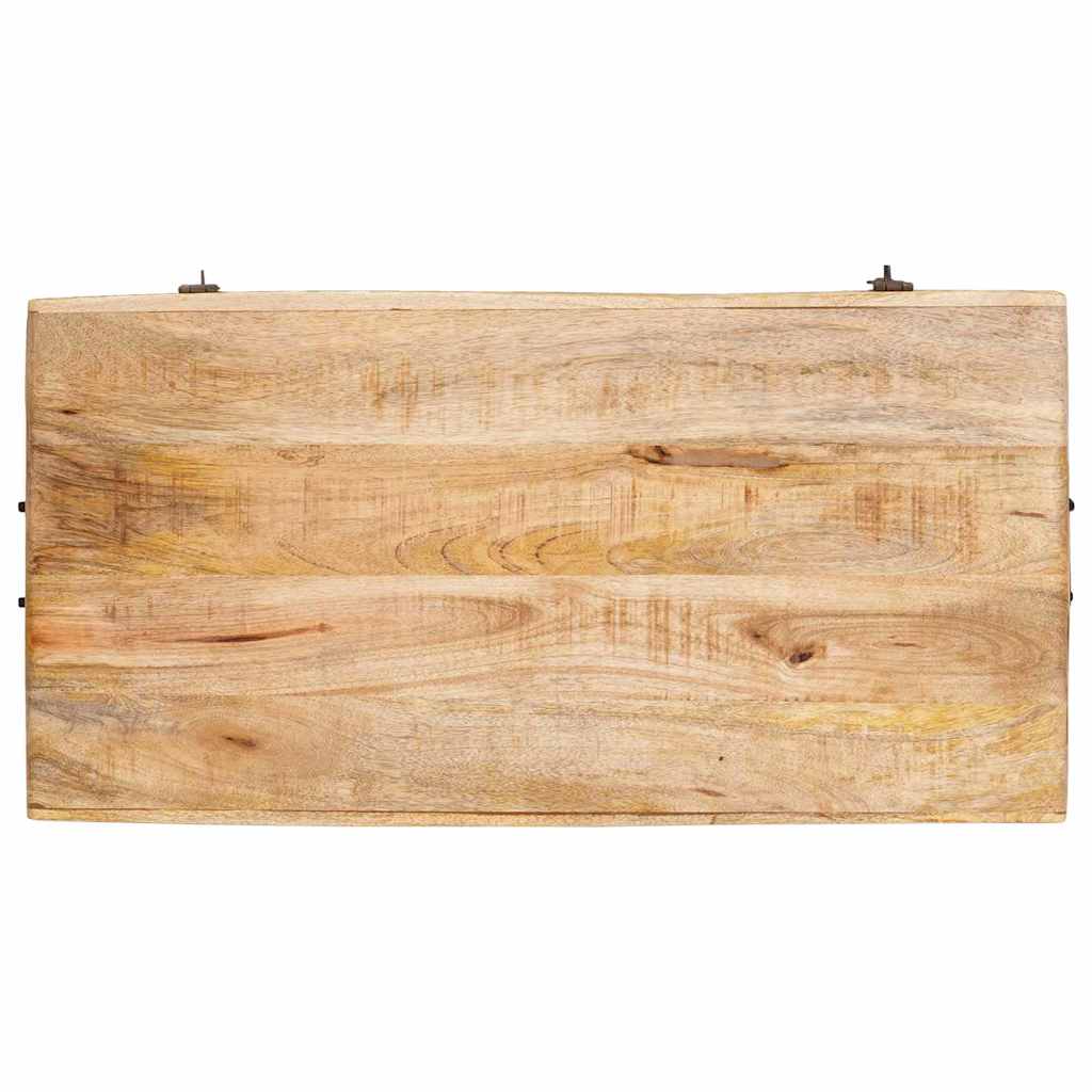 Aufbewahrungsbox mit Speicher 70 x 35 x 40 cm Massivholz Mango