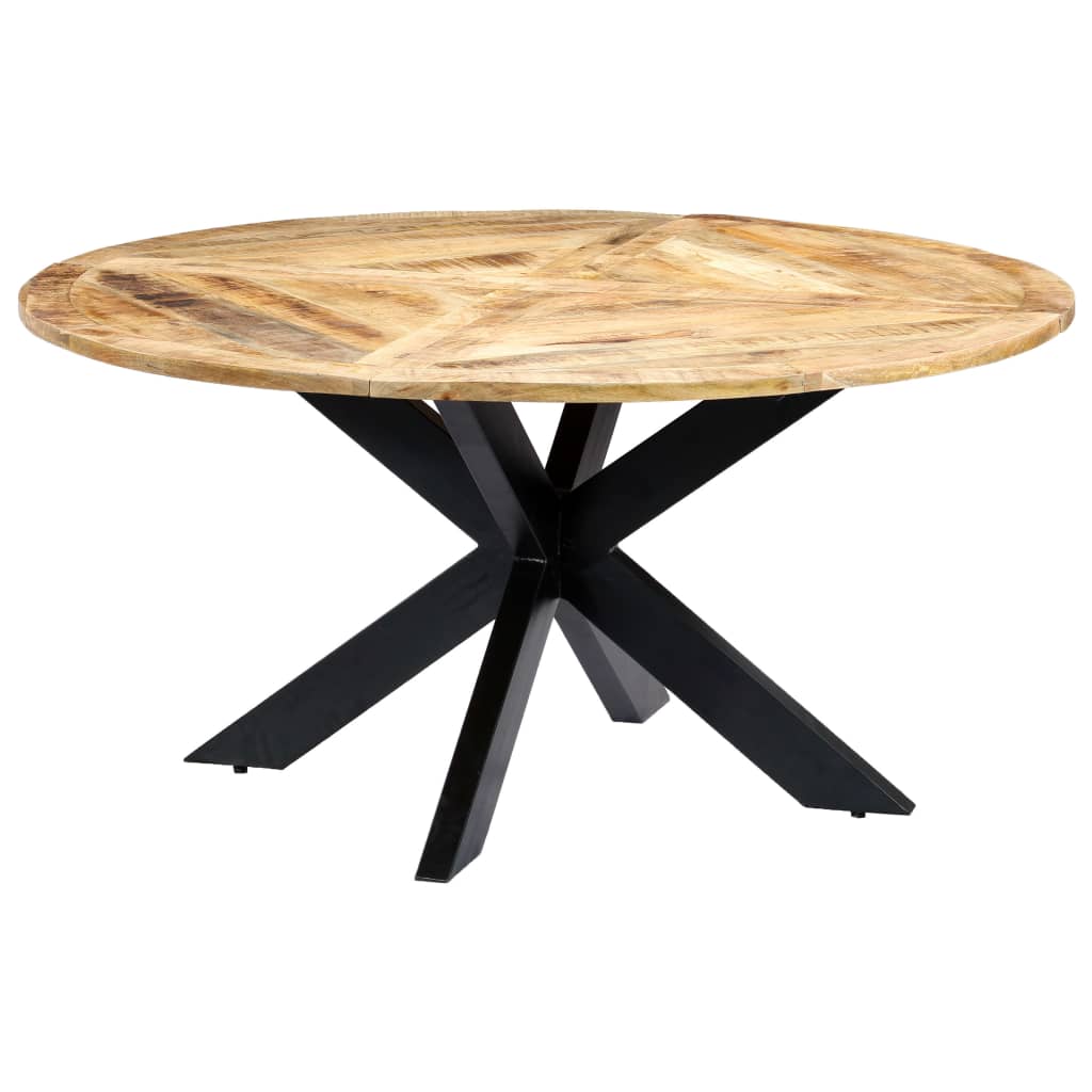 Esstisch Ø110x75 cm Raues Massives Mangoholz