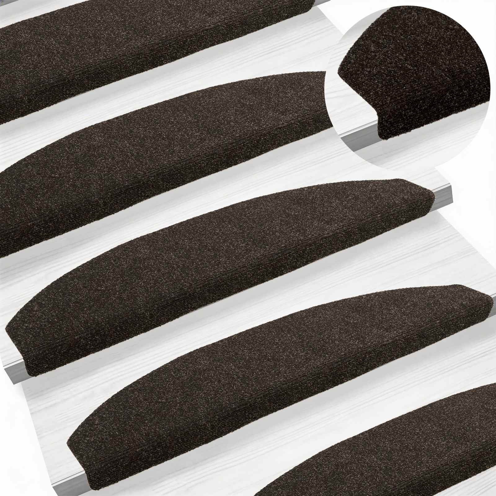Selbstklebende Treppenschoner 15 pcs Beige 80 x 24,5 x 3,5 cm