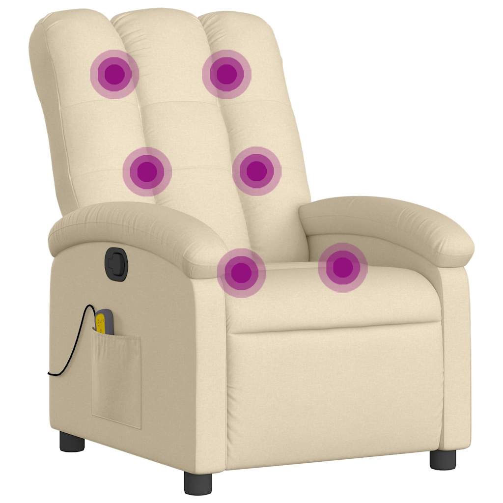 Massage-Relaxsessel, hellgrauer Stoff