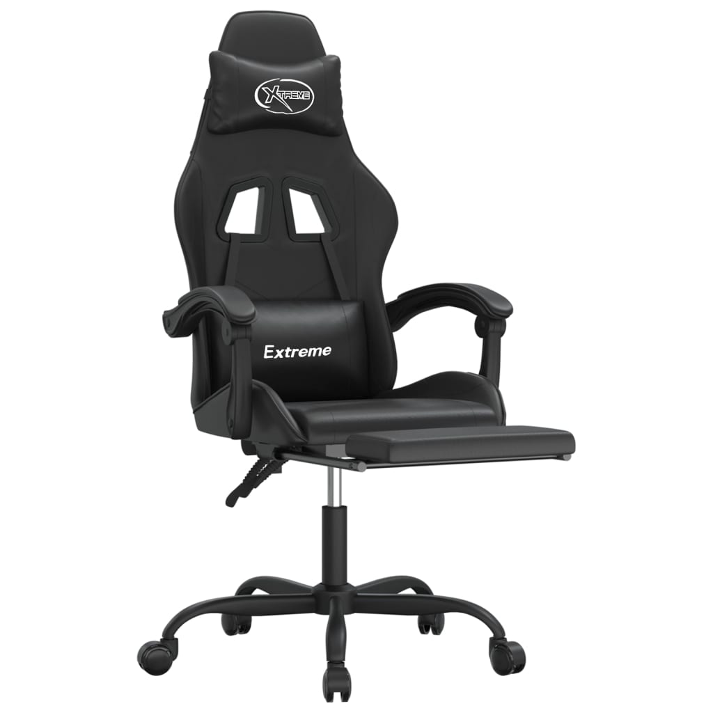 Gaming-Stuhl Drehbar Schwarz und Grün Kunstleder