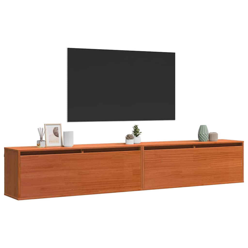 Wandschrank 100x30x35 cm Massivholz Kiefer