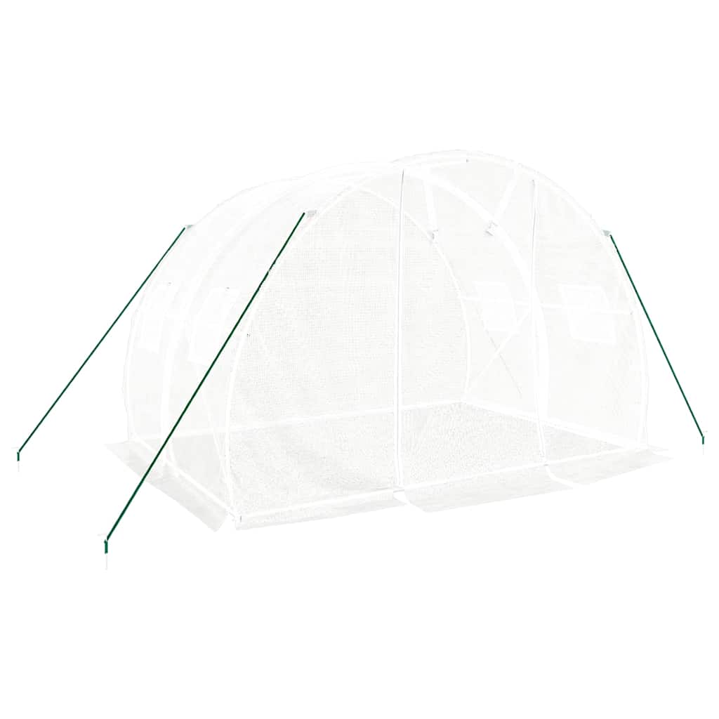 Gewächshaus mit Stahlrahmen Grün 48 m² 16x3x2 m